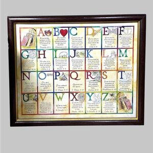 Alphabet Bible Verse Framed Art